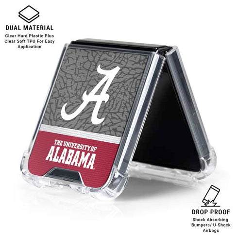 University of Alabama Logo Galaxy Z Flip6 Clear Case